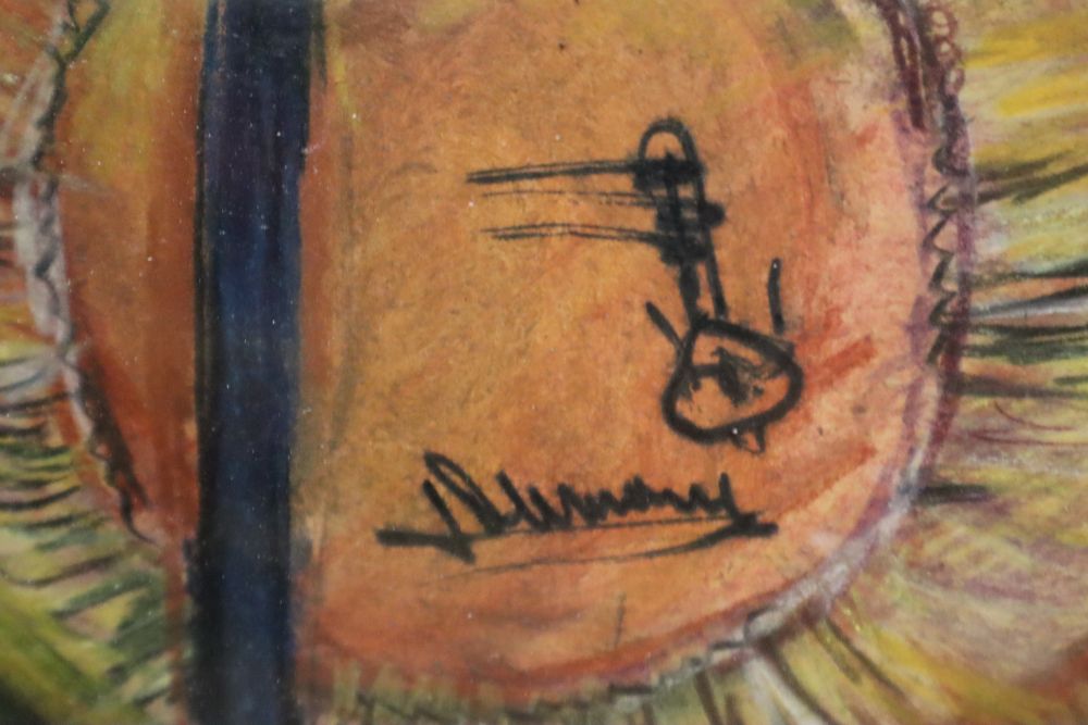 Michael Jackson, mixed media, Toumani Diabate, Brighton 1990, inscribed verso, 39 x 28cm